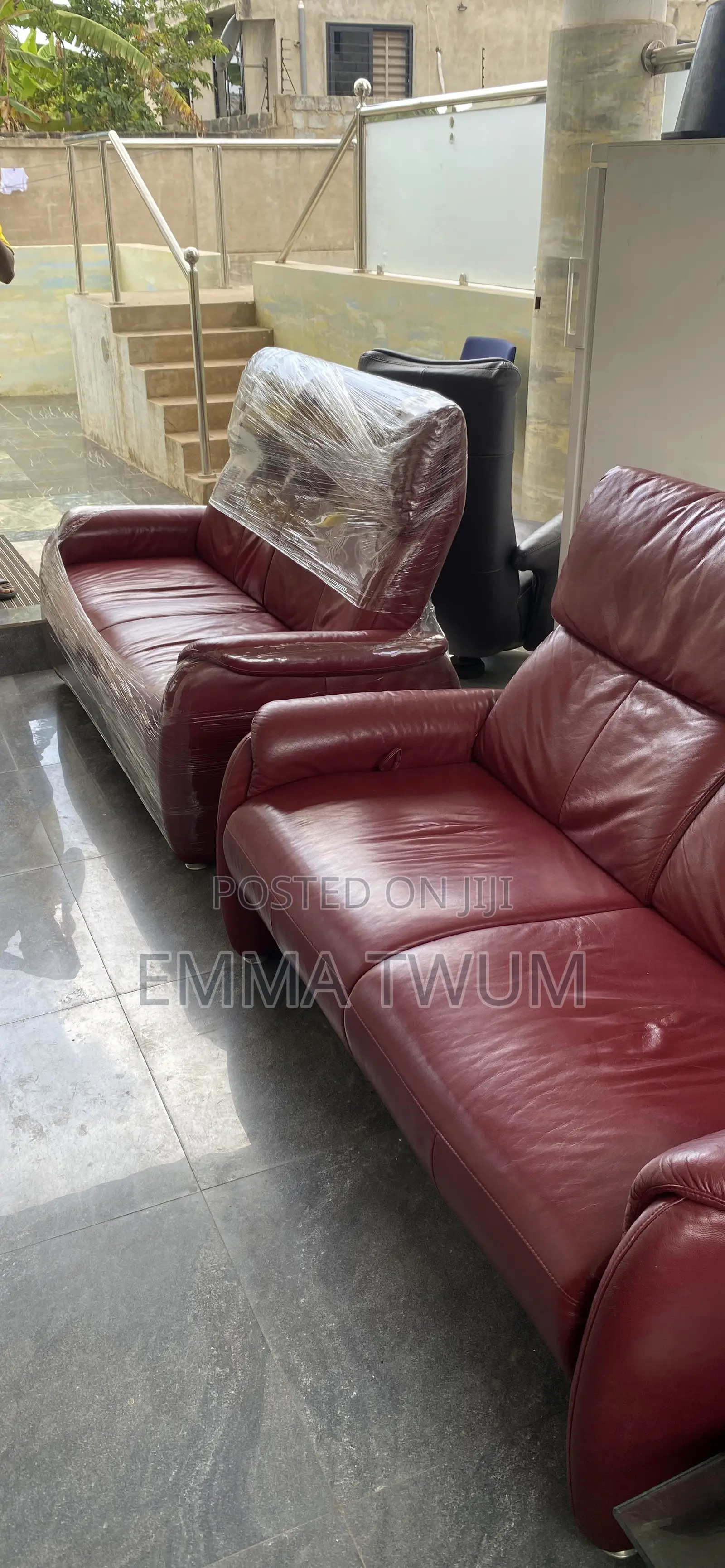 Two in One Leather Sofa Chair From Germany