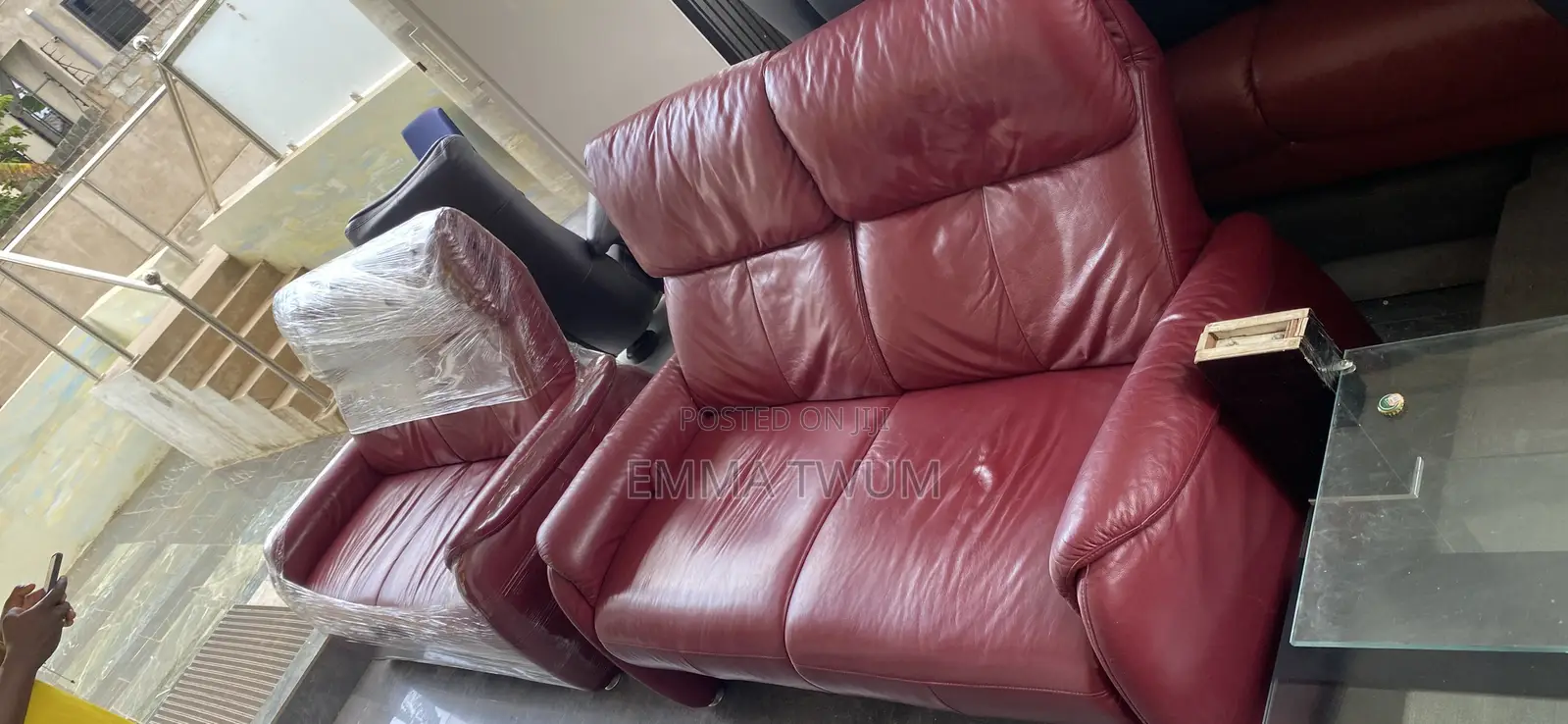 Two in One Leather Sofa Chair From Germany