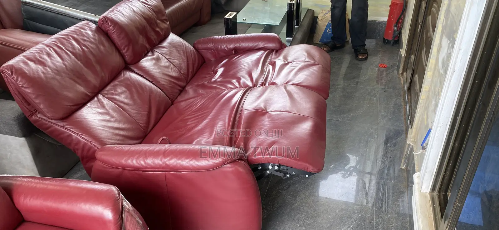 Two in One Leather Sofa Chair From Germany