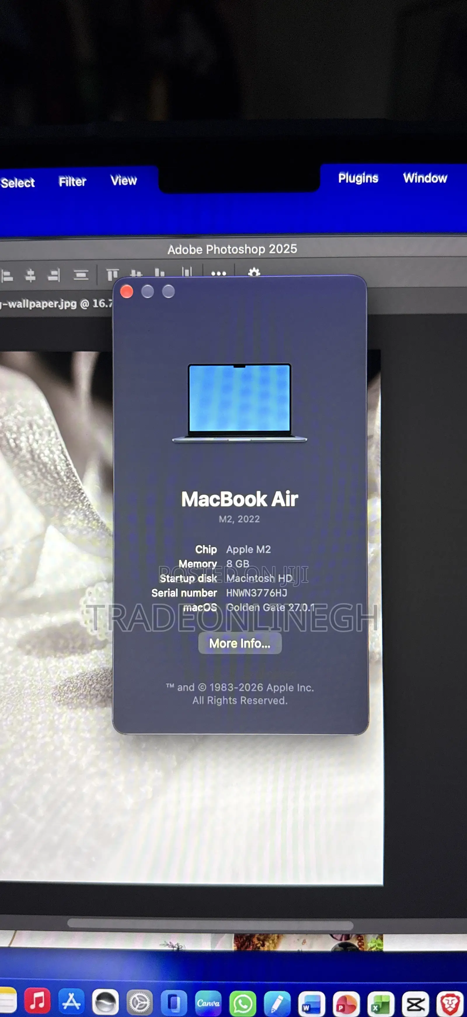 Laptop Apple MacBook Air 8GB Apple M2 SSD 256GB