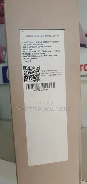 New Laptop HP Omen Max 16 32GB Intel Core Ultra 9 SSD 1T