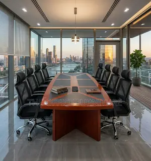 Executive Mahogany Veneer Boardroom Conference Table