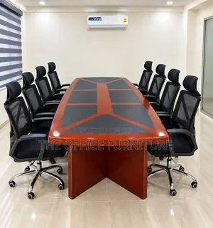 Executive Mahogany Veneer Boardroom Conference Table
