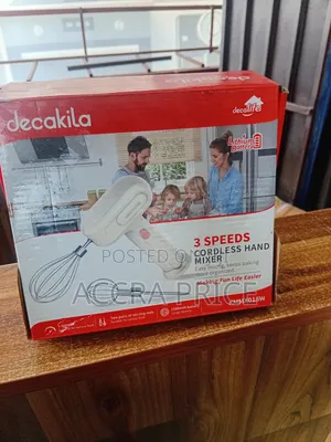 Decakila 3-Speed Cordless Hand Mixer Portable & Powerful