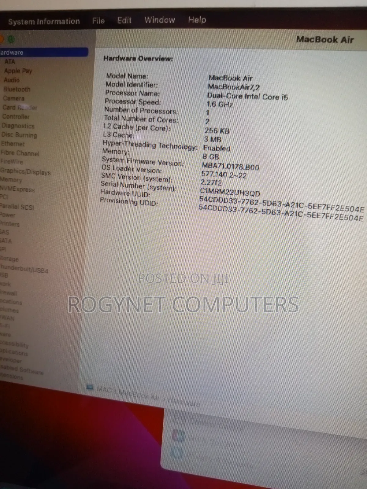 Laptop Apple MacBook Air 2015 8GB Intel Core i5 SSD 128GB