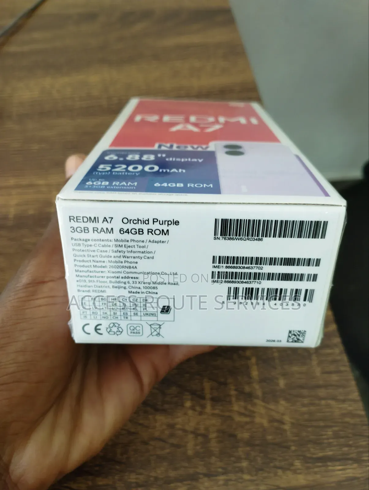 New Xiaomi Redmi 7 64 GB Black