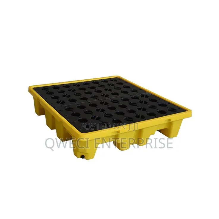 Heavy-Duty 4-Drum Spill Containment Pallet – 280L Sump Capacity