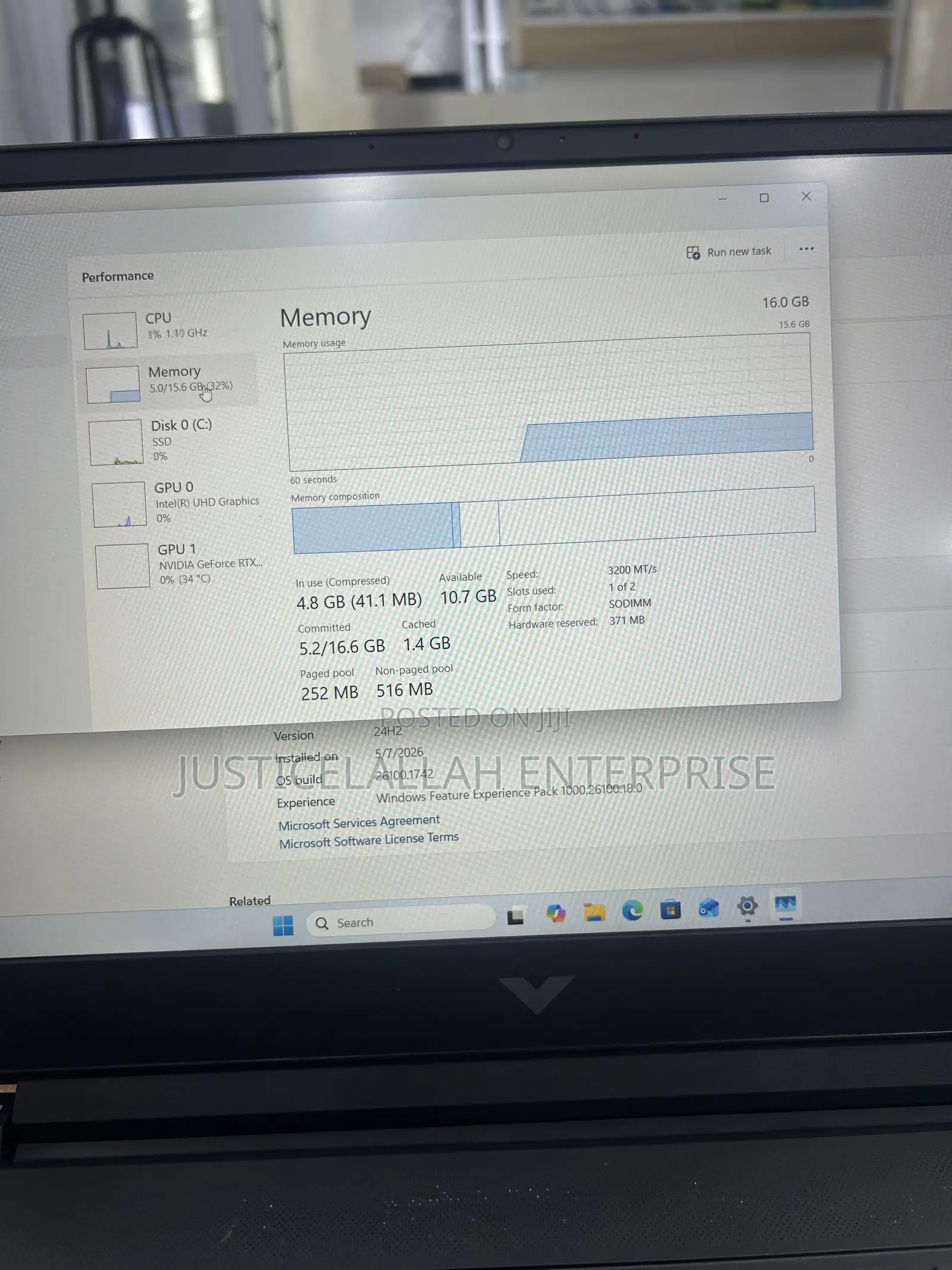 Laptop HP Victus 15 16GB Intel Core i5 SSD 1T