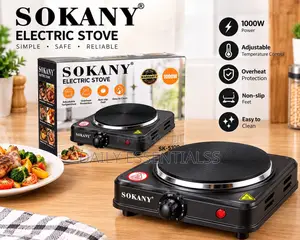 1000W Sokany Electric Cooker – Single Plate