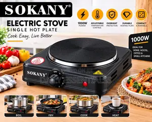 Sokany Portable Electric Stove – 1000W