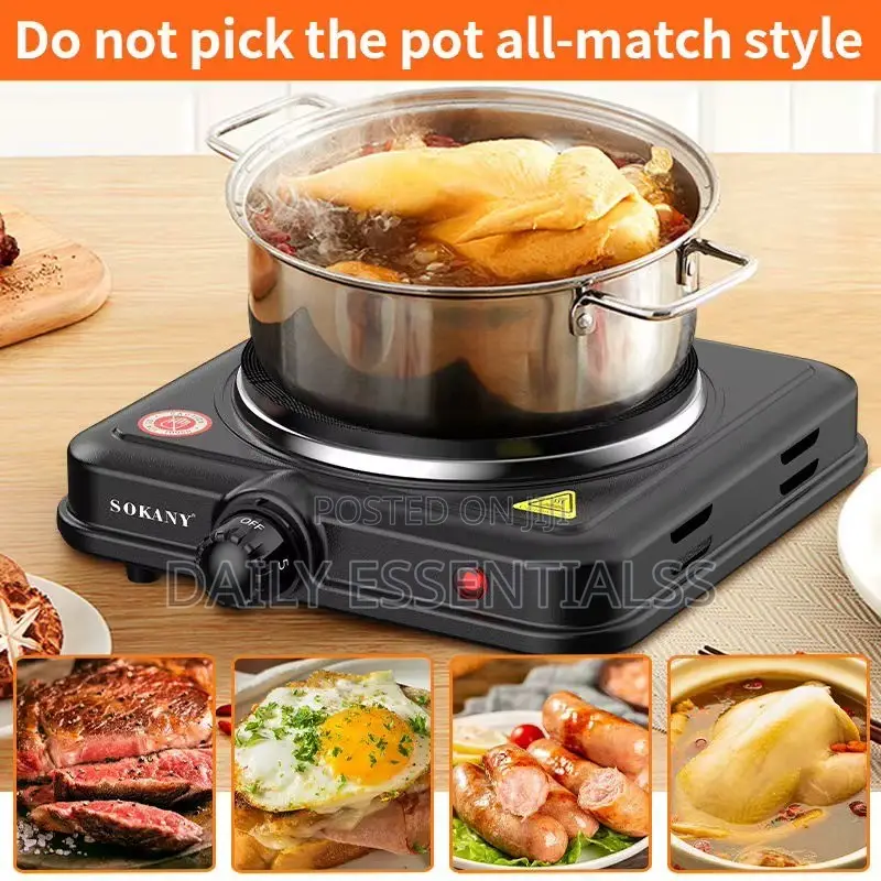 Sokany Electric Hot Plate Cooker – 1000W