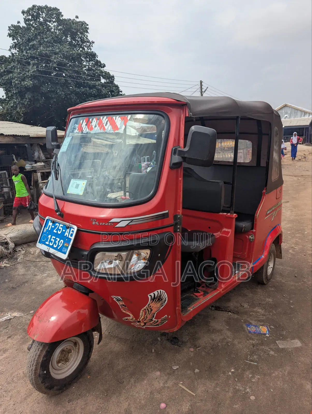 TVS King Deluxe Plus iTouch Start 2025 Red