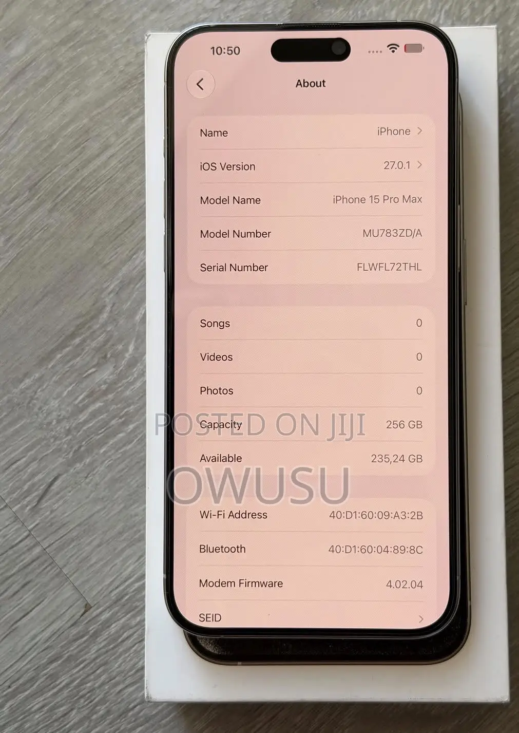 Apple iPhone 15 Pro Max 256 GB Silver