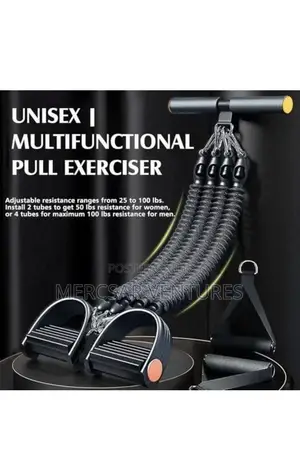 Upgraded Multifunction Foot Pedal Resistance Band With Handle, Black