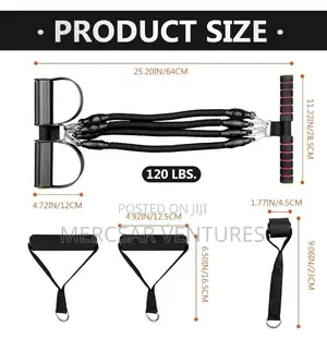 Upgraded Multifunction Foot Pedal Resistance Band With Handle, Black