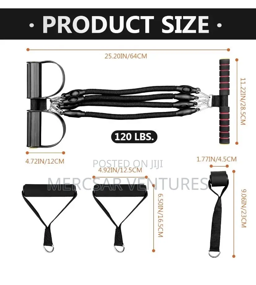 Upgraded Multifunction Foot Pedal Resistance Band With Handle, Black