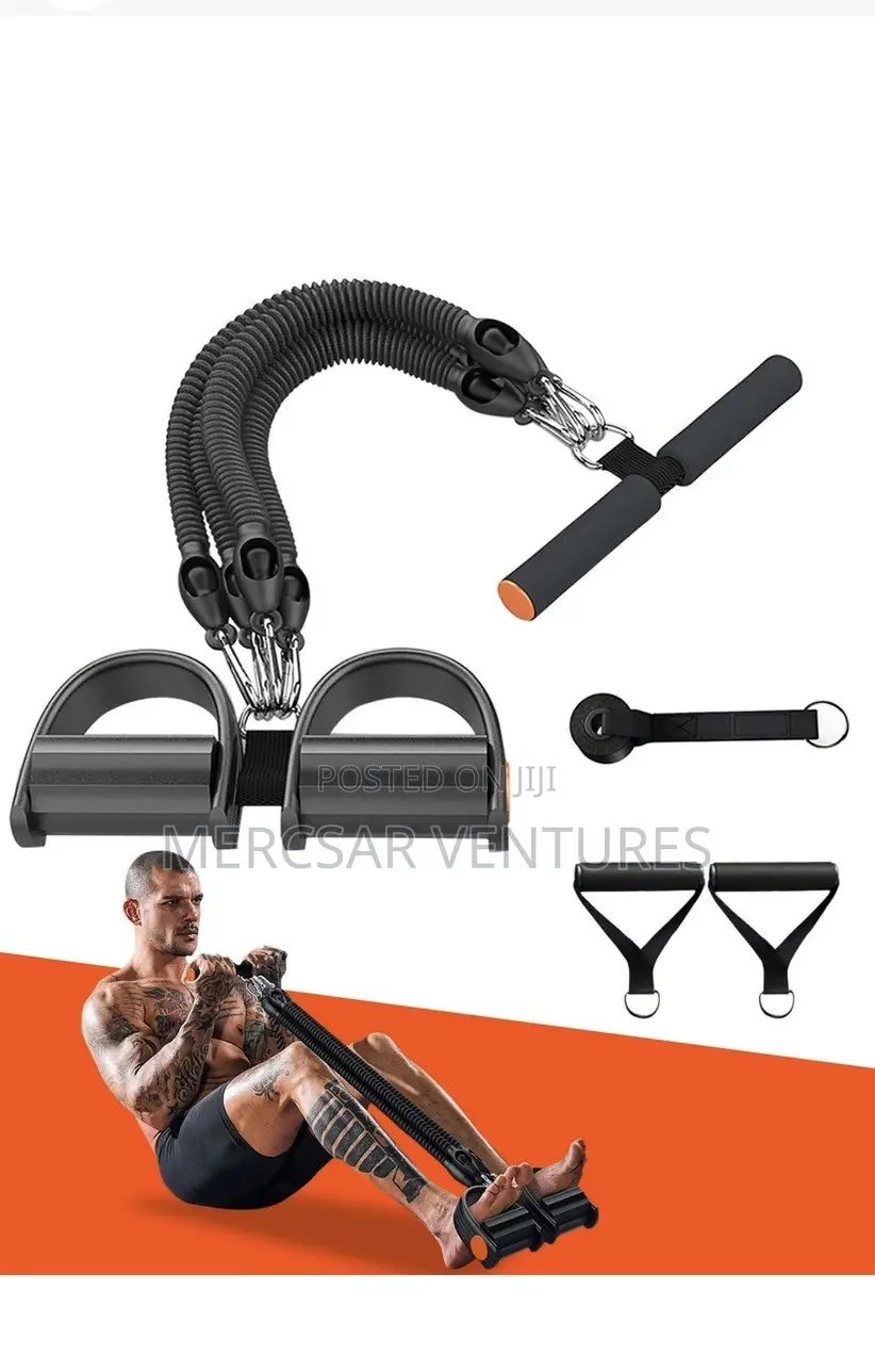 Upgraded Multifunction Foot Pedal Resistance Band With Handle, Black