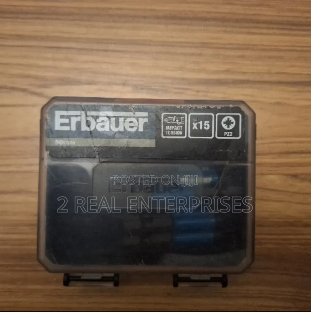 Erbauer 15-Piece 50mm Impact Torsion PZ2 Screwdriver Bit Set in Case