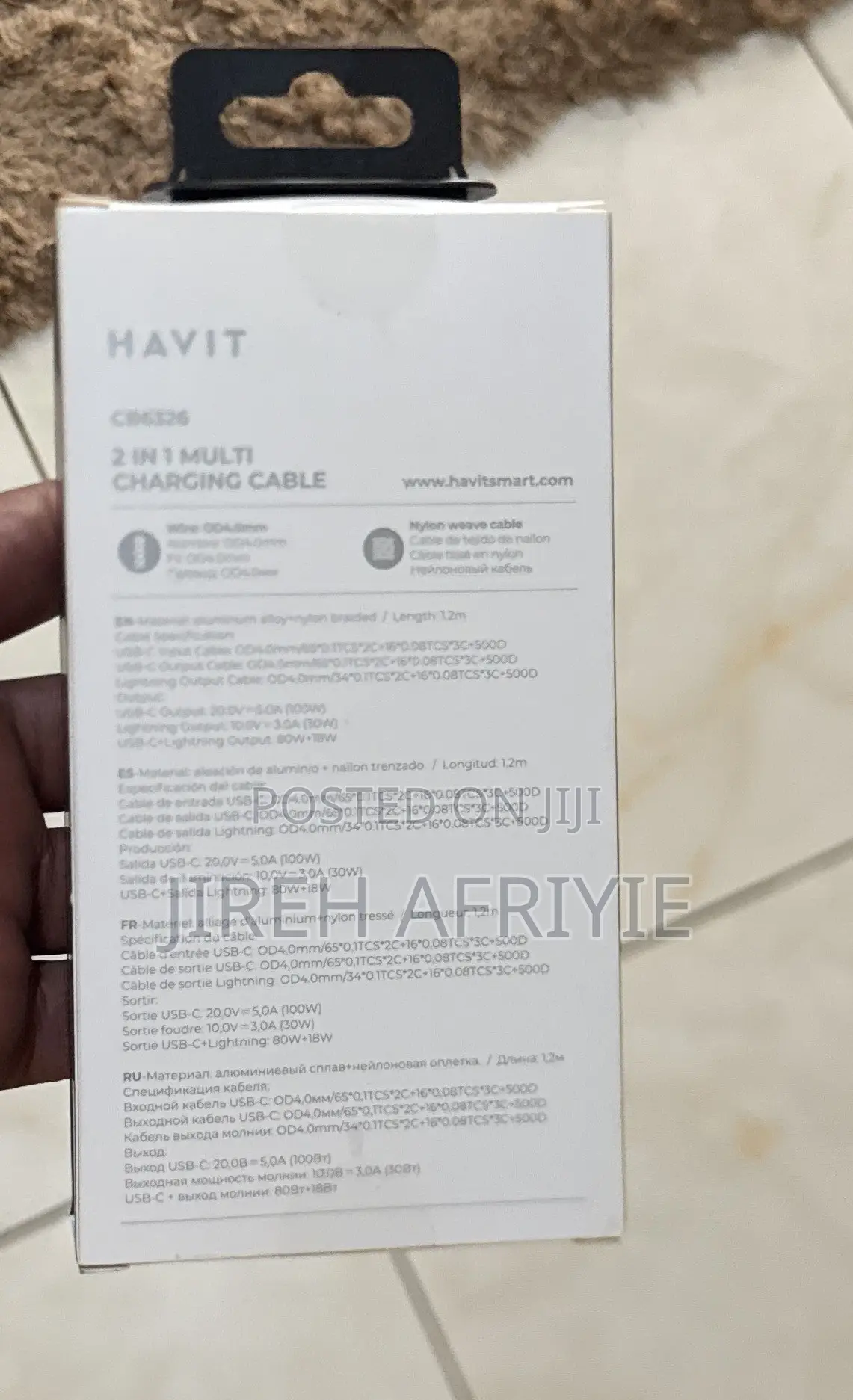 HAVIT 2 in 1 Charging Cable