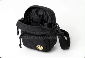 Smiley Mini Cross Bag Black Quilted - Kumasi Delivery Today