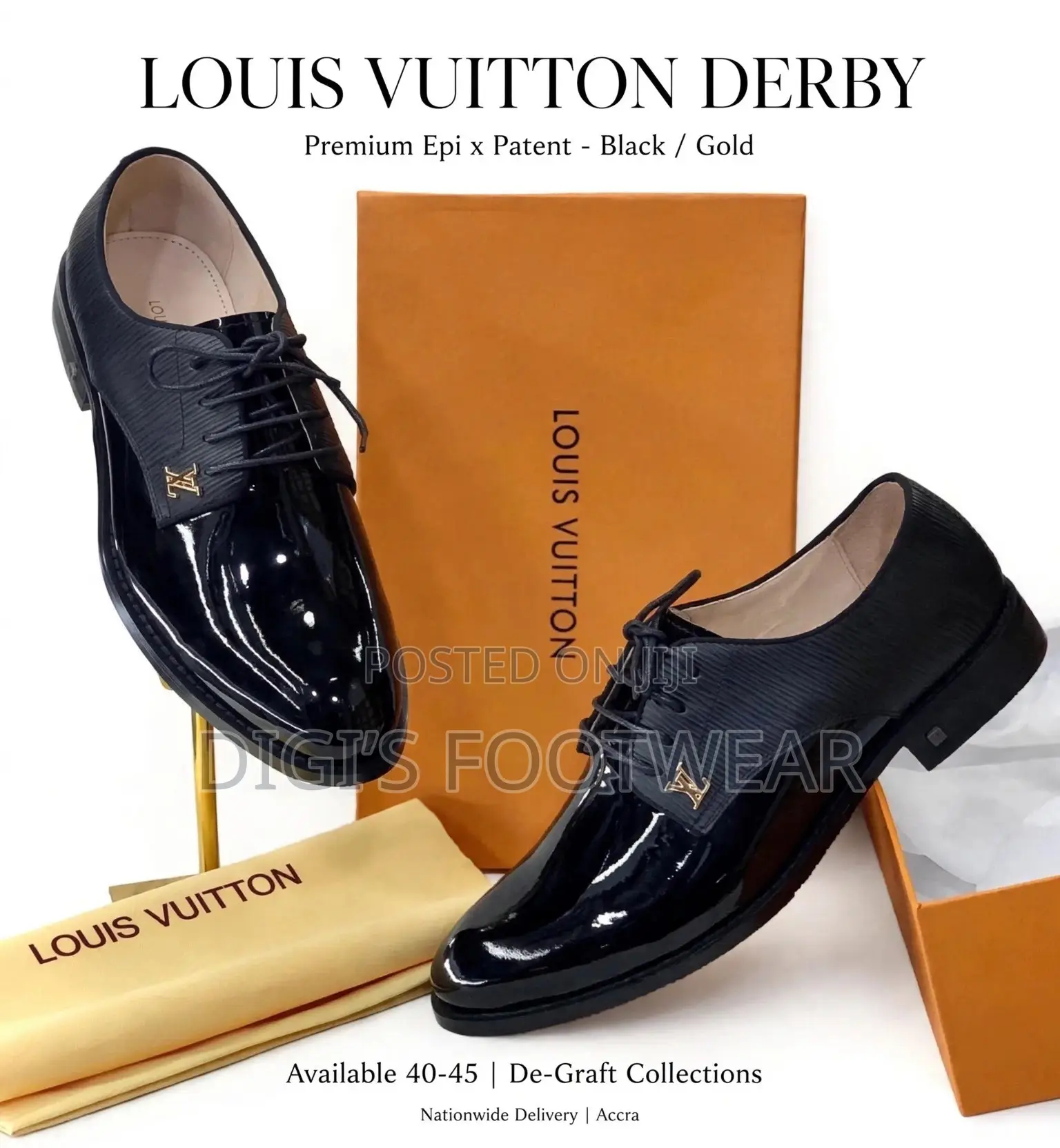 Handmade Louis Vuitton Derby Shoe