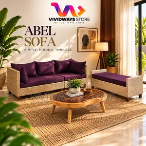Abel Sofa Set | Handcrafted Seagrass & Hardwood |
