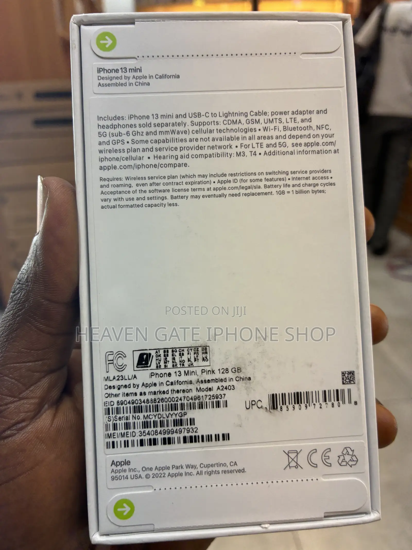 New Apple iPhone 13 Mini 128 GB Pink