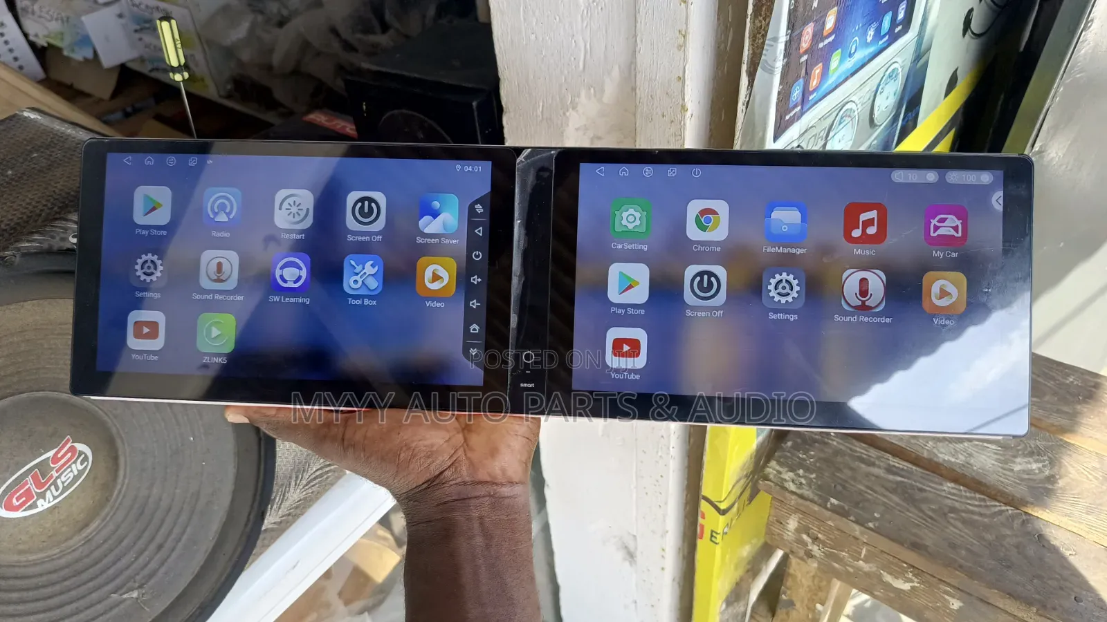 Dual Android Screen With Car Play