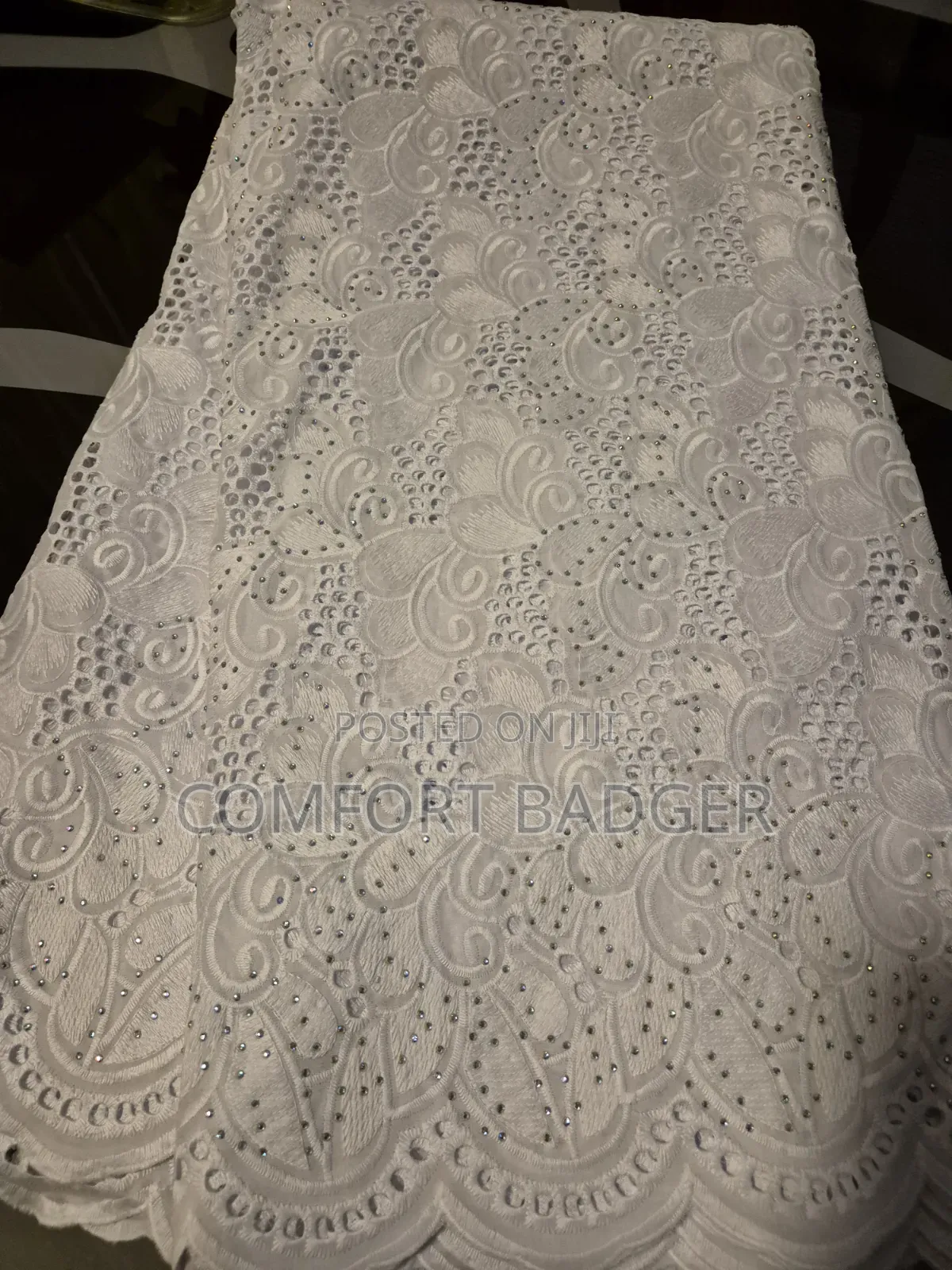 Elegant Voile Lace With Stones