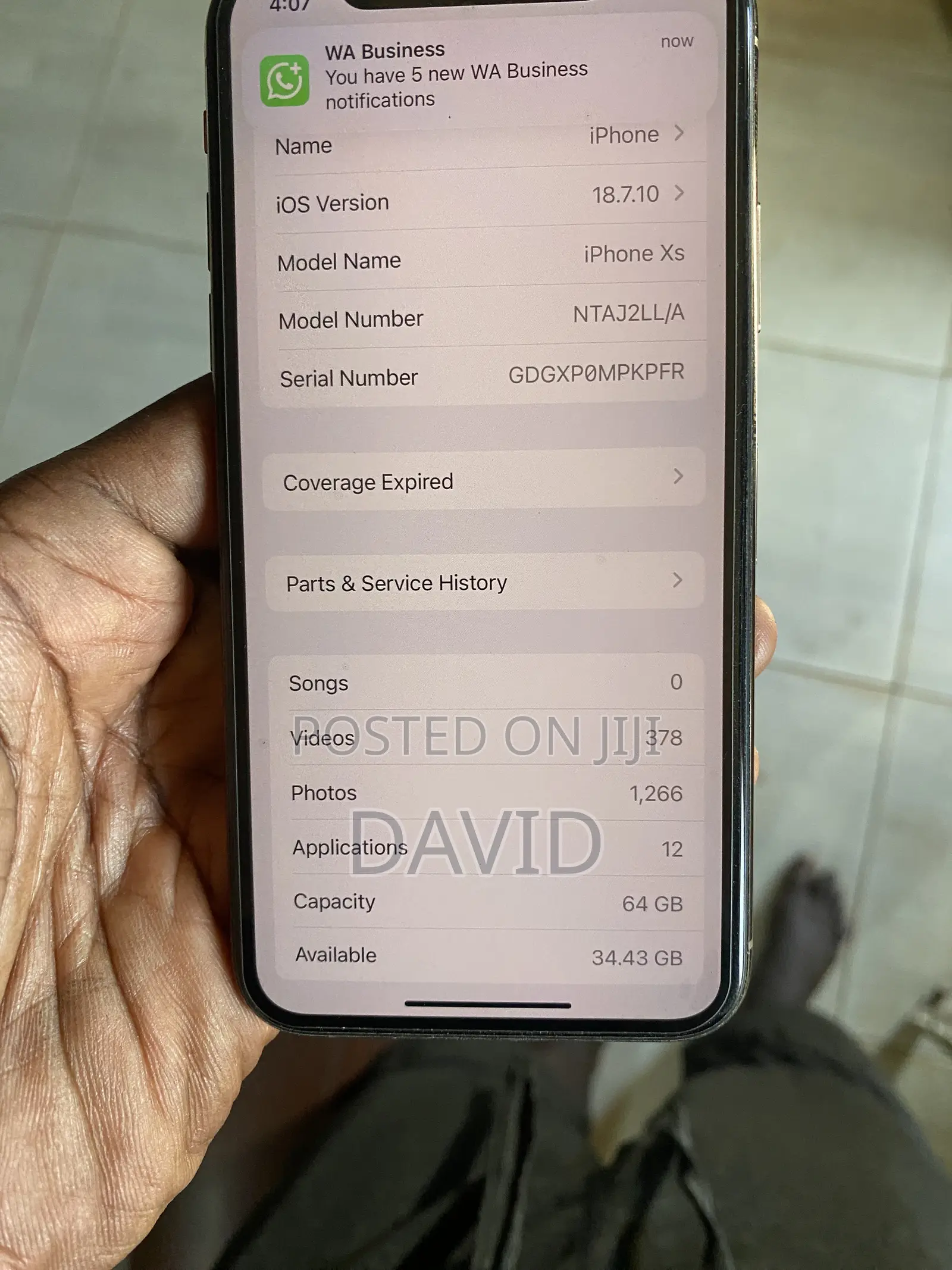 Apple iPhone XS 64 GB Gold