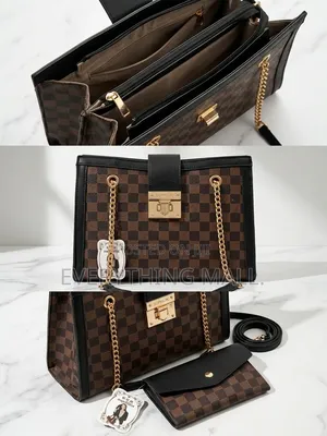 Brand New Sophilin Luxury Checkerboard Handbag + Free Wallet Pouch