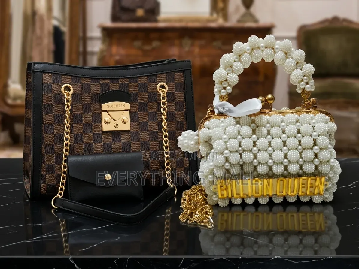 Brand New Sophilin Luxury Checkerboard Handbag + Free Wallet Pouch