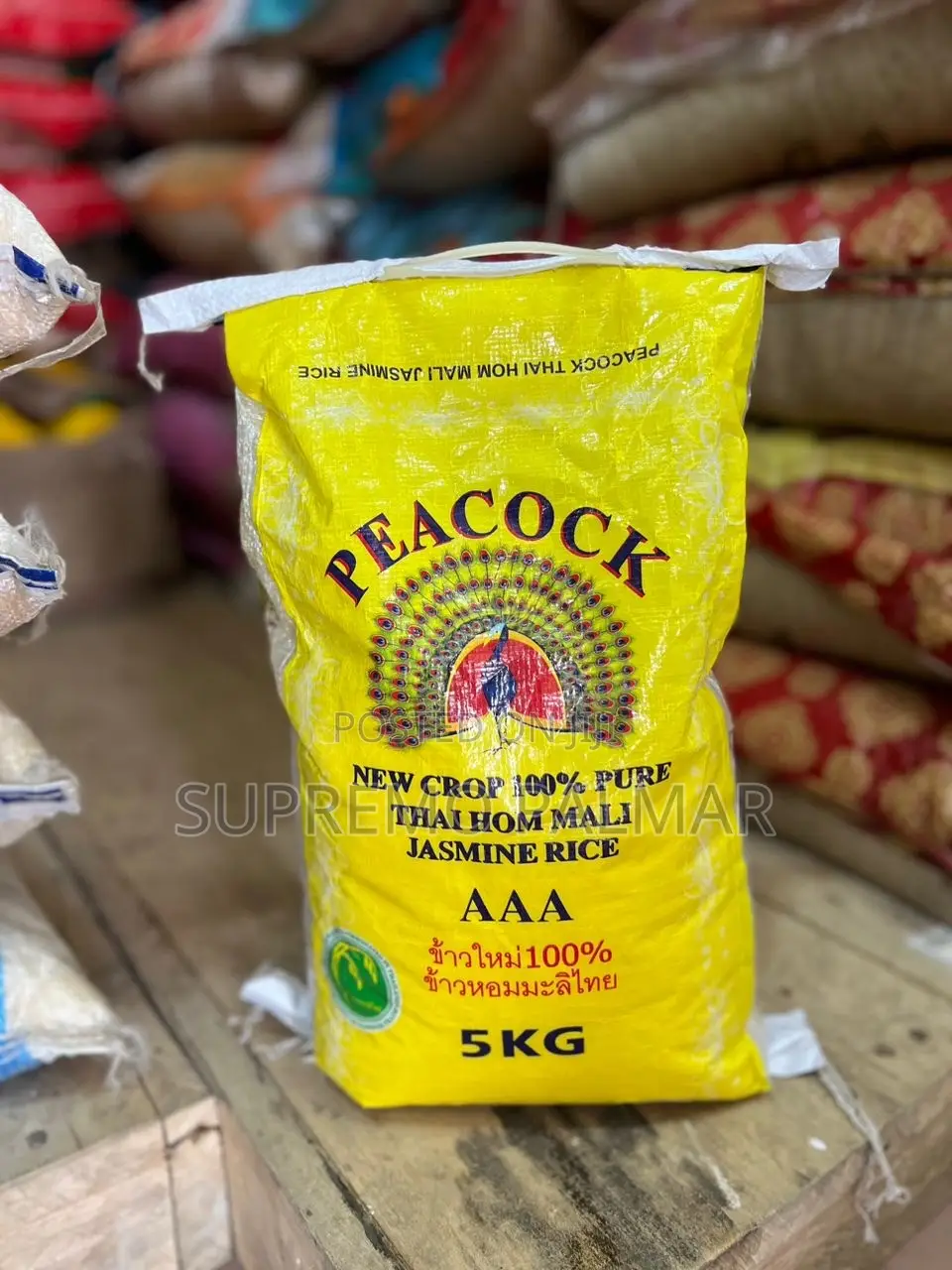Peacock Thai Hom Mali Jasmine Rice– 5kg AAA