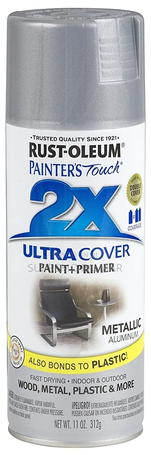 2X Metallic Aluminum Spray Paint + Primer – 11oz