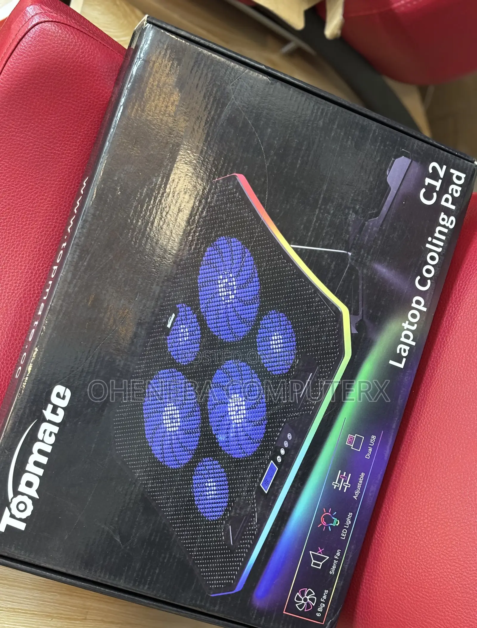 Topmate RGB Laptop Cooling Pads 8Fans With Phone Holder