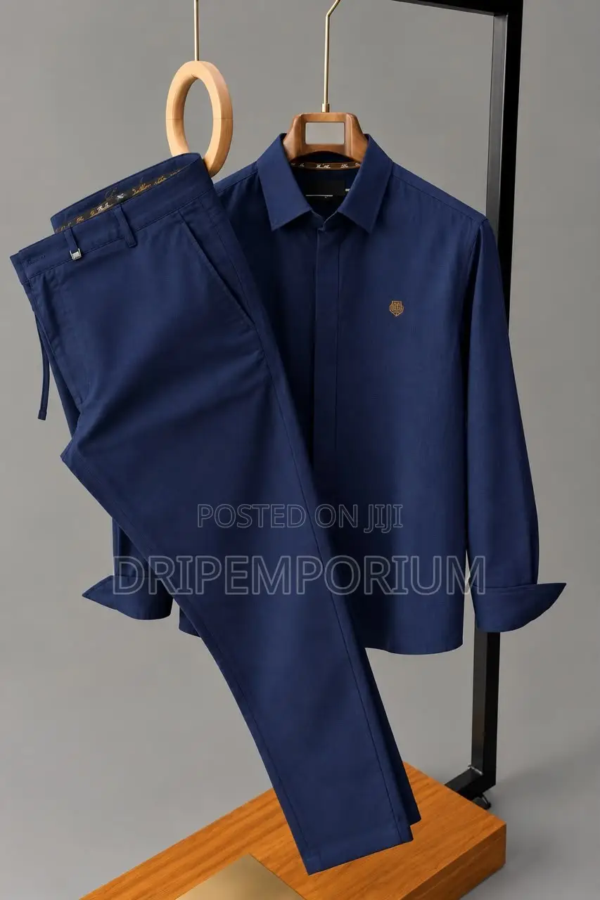 Navy Linen Set