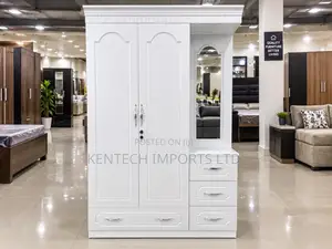 White Multi-Functional Wardrobe & Vanity Station:
