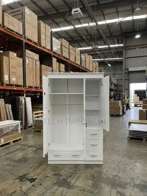 White Multi-Functional Wardrobe & Vanity Station: