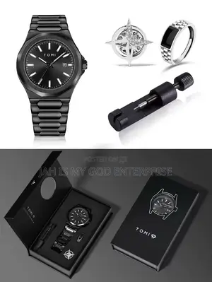 Tomi Luxury Men's Gift Box Set Quality and Versatile Quartz Watch
