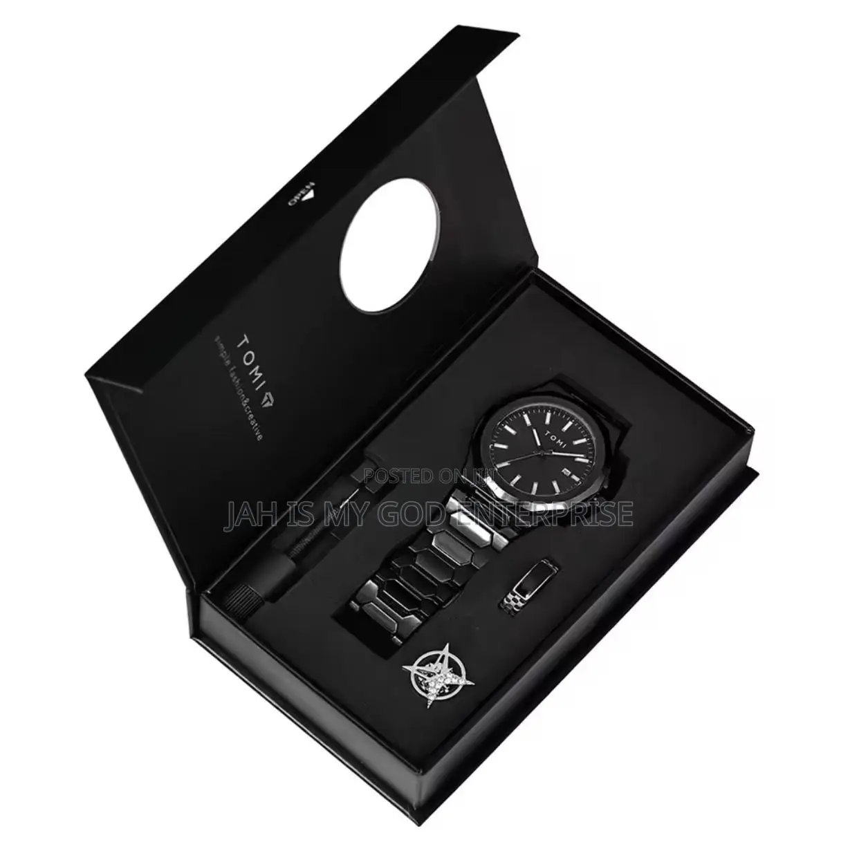 Tomi Luxury Men's Gift Box Set Quality and Versatile Quartz Watch