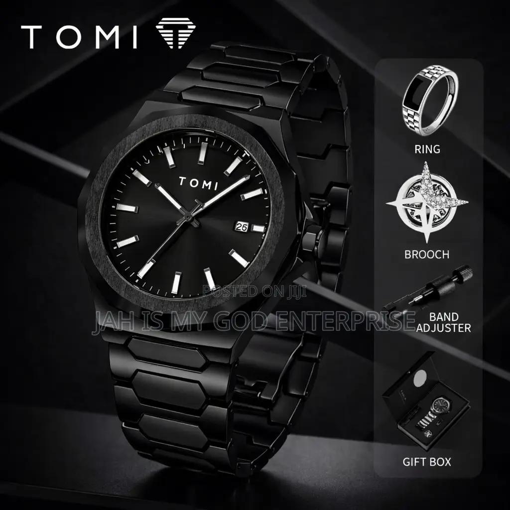 Tomi Luxury Men's Gift Box Set Quality and Versatile Quartz Watch