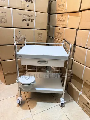 Big ABS/Stainless Medicine Trolley(2steps Double Drawer)