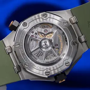 Audemars Piguet Royal Oak Offshore Diver Silver Green Silicone Strap