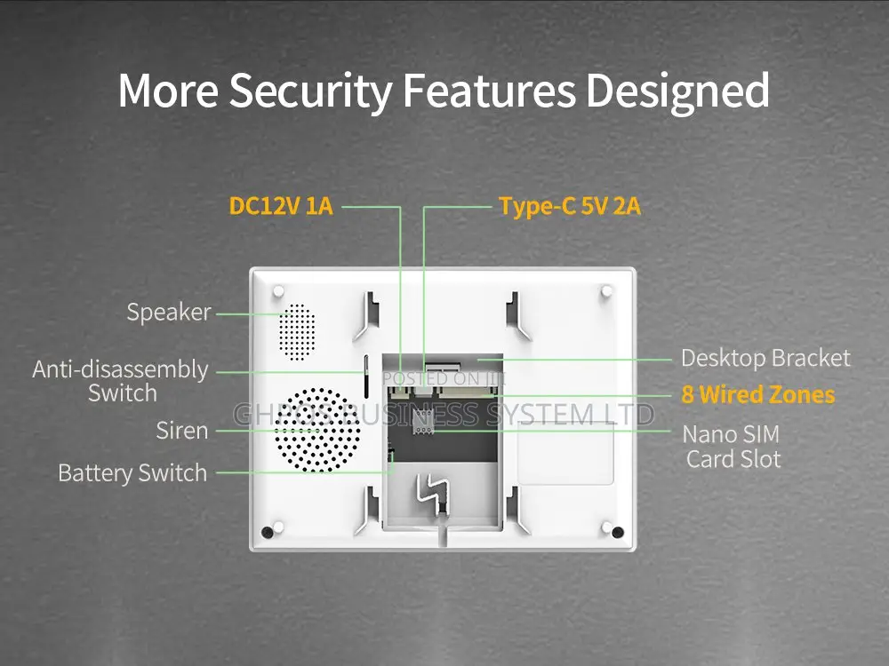 Ubero B700 Touchscreen Tuya WiFi 4G Wireless Home Alarm System Kit (10