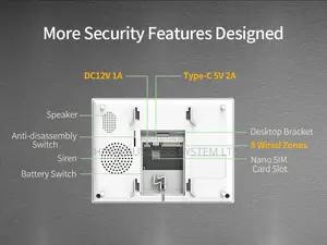 Ubero B700 Touchscreen Tuya WiFi 4G Wireless Home Alarm System Kit (10