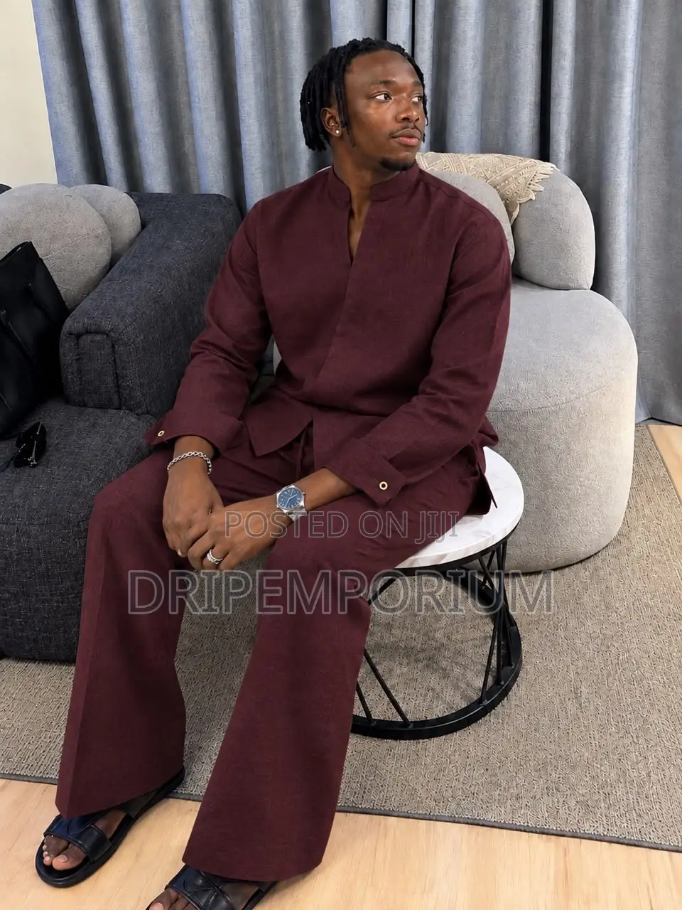 - Linen Kaftan Set