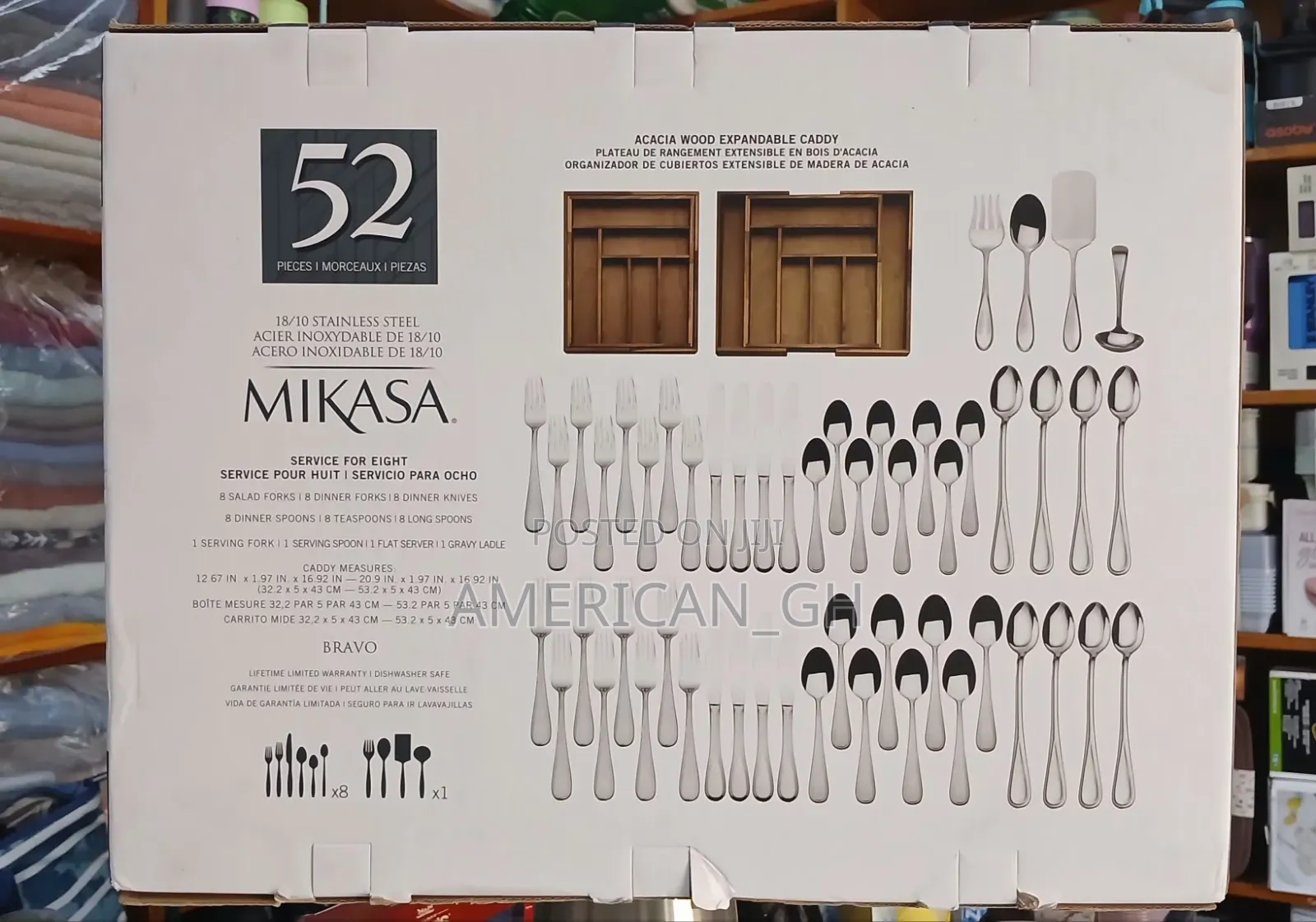 18/10 Stainless Steel Mikasa 52 Pieces Cutlery Set