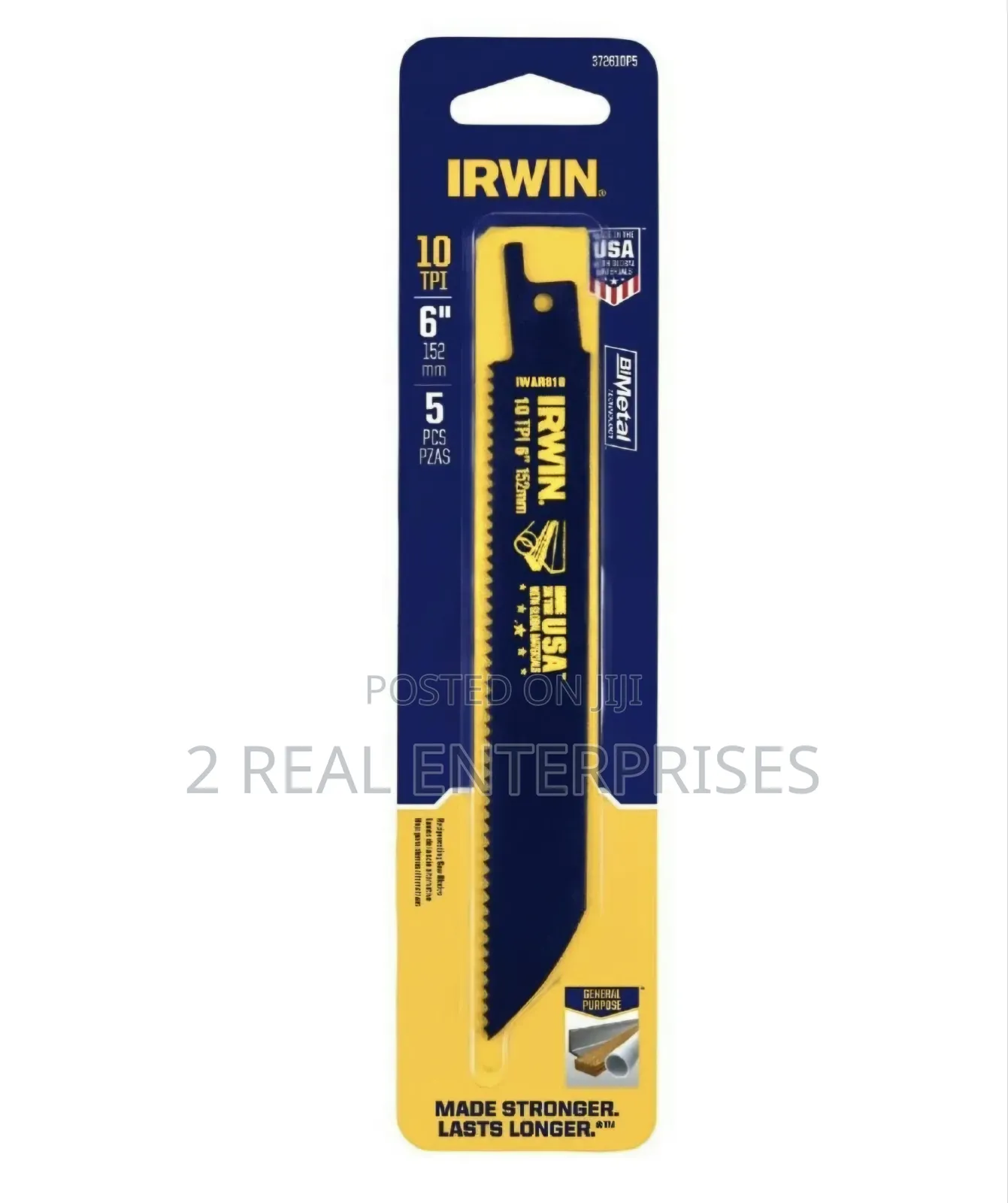 Irwin 6-Inch 10 TPI Bi-Metal Reciprocating Saw Blades 5-Pack