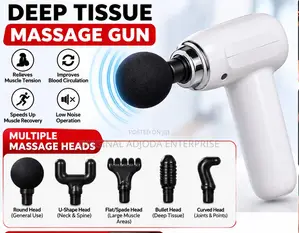 Deep Tissue Massage Gun With Multiple Interchangeable Heads