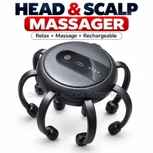 8-Head Electric Scalp & Head Massager – Rechargeable Deep Massage,